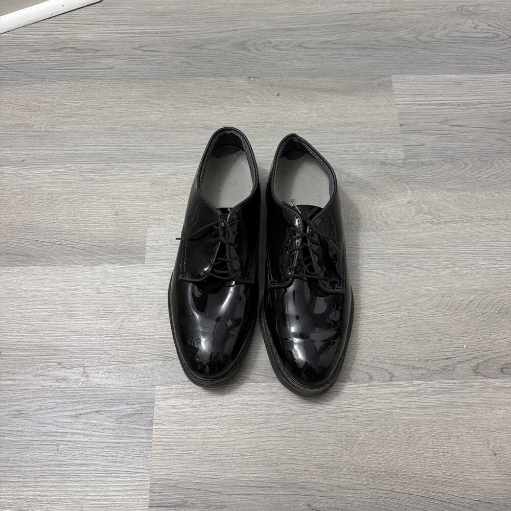 Capps Air Lite, Men’s High Gloss Oxford Dress Shoes, Black, Men’s Size 10.5, USA